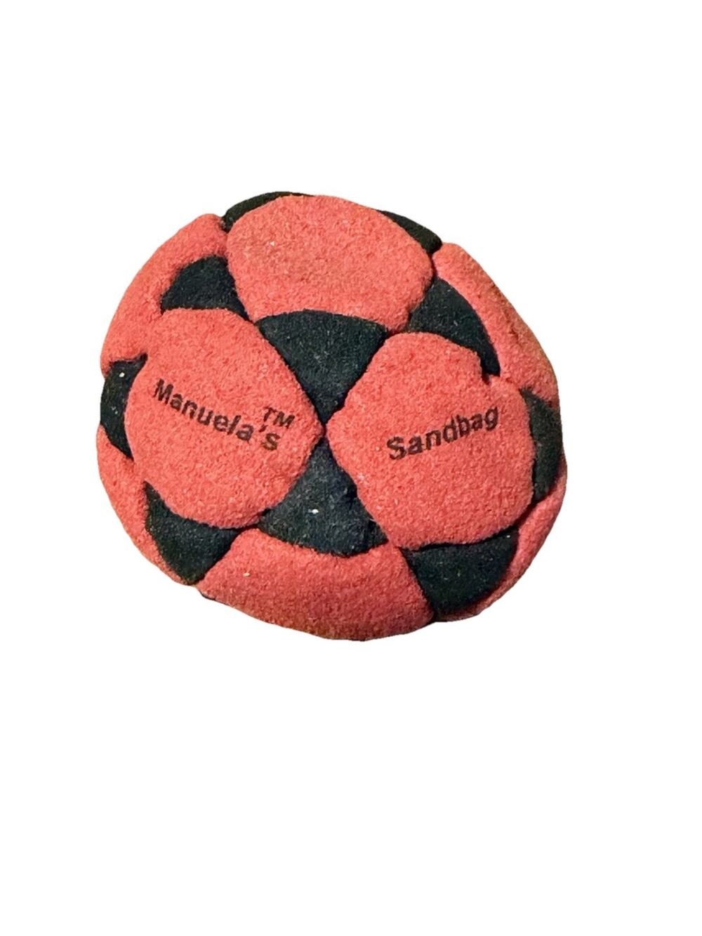 🔥Manuela’s Sandbag Footbag Hacky Sack RED/BLACK BNWT🔥